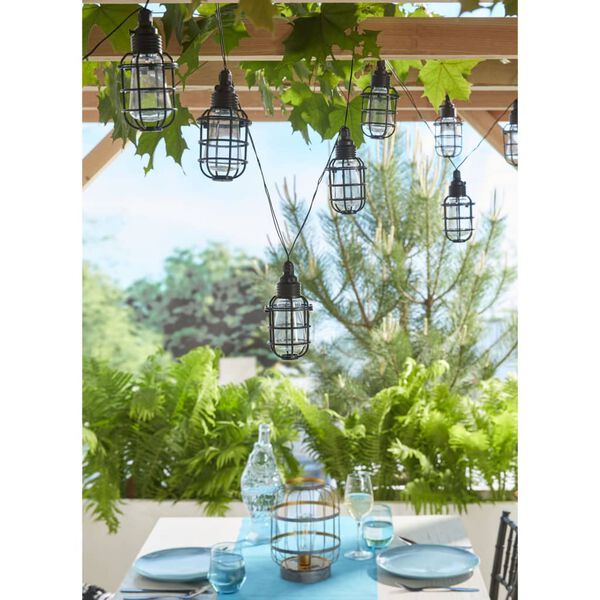 Luxform Tira de luces solar LED de jard&iacute;n Corsica transparente y negro