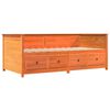 vidaXL Sof&aacute; cama sin colch&oacute;n madera maciza pino marr&oacute;n cera 80x200 cm