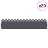 vidaXL Borduras para c&eacute;sped 20 pcs Antracita 103 x 0,05 x 22 cm Acero