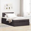 vidaXL Estructura de cama otomana colch&oacute;n tela marr&oacute;n oscuro 120x190cm