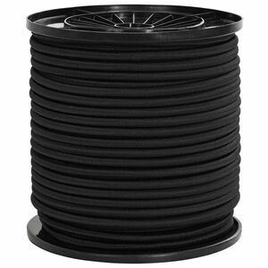 vidaXL Cuerdas el&aacute;sticas 4 mm Negro PP y goma