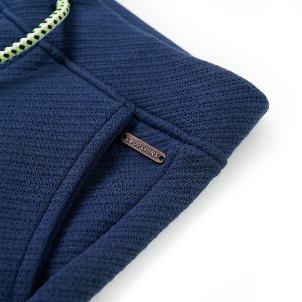 Pantalones cortos infantiles con cordón azul oscuro 128
