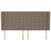 vidaXL Cabecero con orejas de tela gris taupe 163x23x118/128 cm