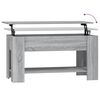 vidaXL Mesa de centro madera de ingenier&iacute;a gris Sonoma 101x49x52 cm