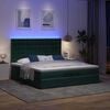 vidaXL Estructura de cama otomana colchones terciopelo verde oscuro