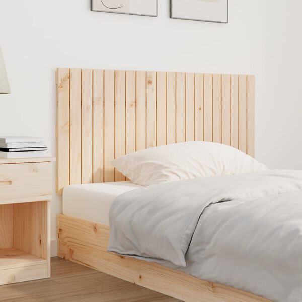 vidaXL Cabecero de cama de pared madera maciza de pino 127,5x3x60 cm