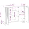 vidaXL Aparador Blanco 90 x 33 x 75 cm madera maciza de mango