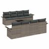 vidaXL Conjunto de sof&aacute; de jard&iacute;n 9 uds. 8-N&uacute;mero de plazas Gris