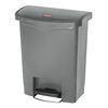 Rubbermaid Cubo de basura de pedal Slim Jim 30 litros gris