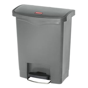 Rubbermaid Cubo de basura de pedal Slim Jim 30 litros gris