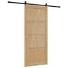 vidaXL Puerta Corredera Marr&oacute;n 93 x 211 cm Madera de pino macizo