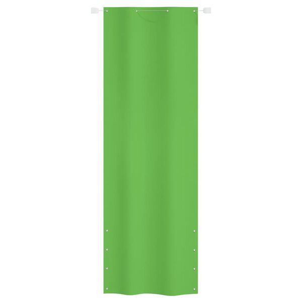 vidaXL Toldo pantalla para balcón tela oxford verde claro 80x240 cm