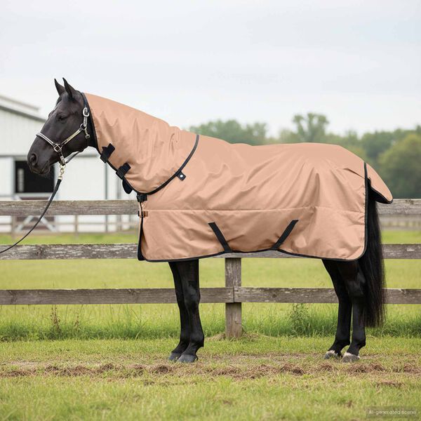 vidaXL Manta para Caballo Capuchino 155 cm Poli&eacute;ster