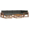 vidaXL Conjunto de sof&aacute;s de exterior 7 pcs Natural y Antracita