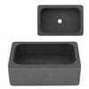 vidaXL Lavabo 45x30x15 cm de piedra de r&iacute;o negro