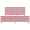 vidaXL Cama tipo Box Spring con cabecera Rosa 200 x 200 cm Terciopelo