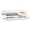 vidaXL Sof&aacute; cama con cajones madera maciza de pino blanca 90x190 cm