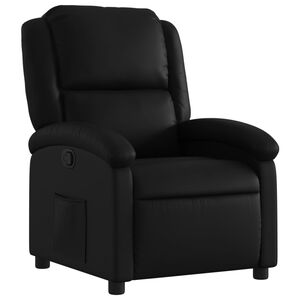 vidaXL Sill&oacute;n reclinable de piel sint&eacute;tica negra