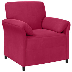 vidaXL Sof&aacute; de una plaza Rojo vino 88 x 83 x 95 cm Terciopelo