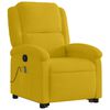 vidaXL Sill&oacute;n reclinable de masaje elevable terciopelo amarillo