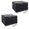 vidaXL Fundas muebles de jard&iacute;n 2 uds 4 pers 8 ojales rat&aacute;n 113x113cm