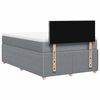 vidaXL Cama box spring con colch&oacute;n tela gris claro 120x200 cm