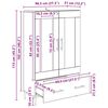 vidaXL Alacena con caj&oacute;n Madera Vieja 69,5 x 31 x 115 cm
