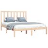 vidaXL Estructura de cama sin colch&oacute;n madera maciza pino 140x190 cm