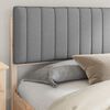 vidaXL Estructura de Cama con Cabecera Tapizada Gris Claro