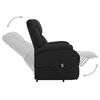 vidaXL Sill&oacute;n elevable tela negro
