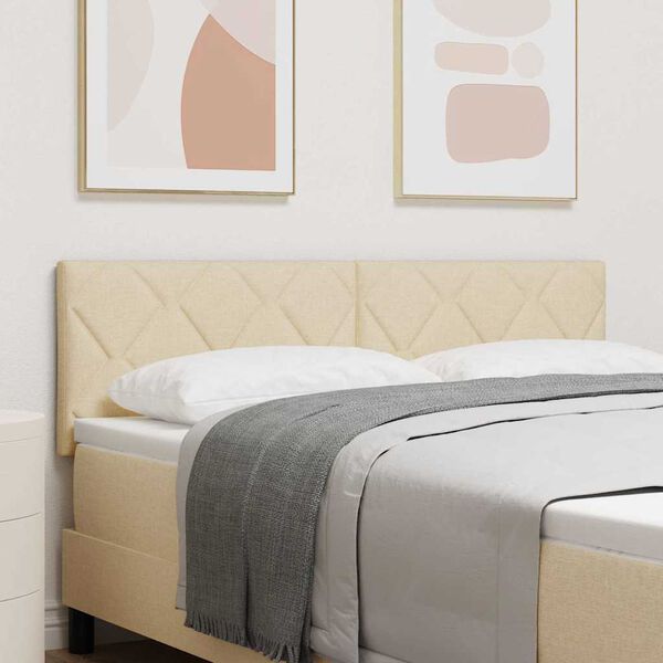 vidaXL Cabecero Crema 160 cm tela