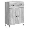 vidaXL Aparador Gris Sonoma 66 x 34,5 x 90 cm Madera de Ingenier&iacute;a