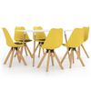vidaXL Juego de comedor 7 piezas amarillo y negro