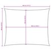 vidaXL Toldo de vela rectangular tela Oxford naranja 3,5x4,5 m