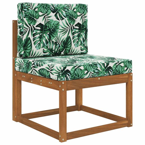 vidaXL Coj&iacute;n para sof&aacute; de exterior 2 pcs Patr&oacute;n de hoja Poli&eacute;ster