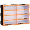 vidaXL Organizador multicajones con 8 cajones grandes 52x16x37 cm