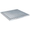 vidaXL Rejilla Plateado 40 x 40 x 2 cm