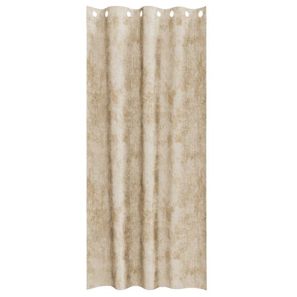 vidaXL Cortinas de Terciopelo 2 pcs Crema 225 x 140 cm Terciopelo