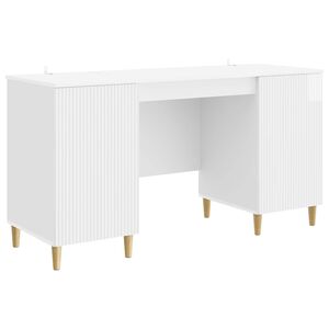 vidaXL Escritorio Brillante 142,5 x 50 x 75 cm Madera de Ingenier&iacute;a