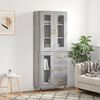 vidaXL Aparador alto madera contrachapada gris sonoma 69,5x34x180 cm