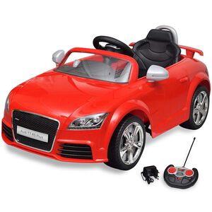 Coche de juguete rojo con mando, modelo Audi TT RS
