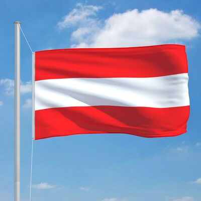 vidaXL Bandera de Austria y mástil de aluminio 6,2 m