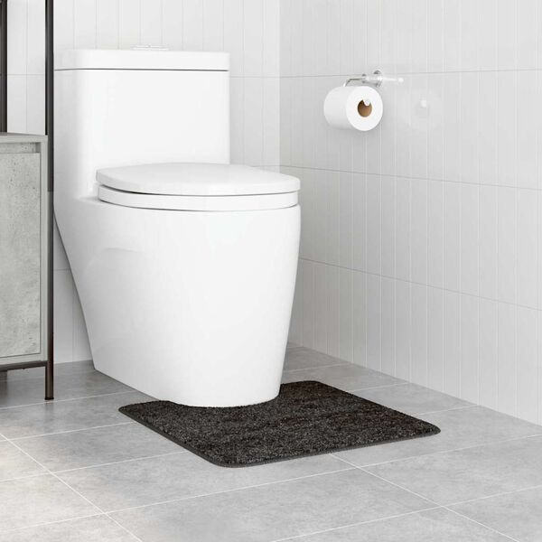 vidaXL Alfombra antideslizante para ba&ntilde;o con corte para inodoro