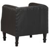 vidaXL Sillón de cuero auténtico negro