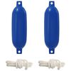 vidaXL Defensas de barco 2 uds. &Oslash; 11 x 40 cm Azul PVC