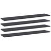 vidaXL Estantes para estanter&iacute;a 4 uds contrachapada gris 100x20x1,5 cm