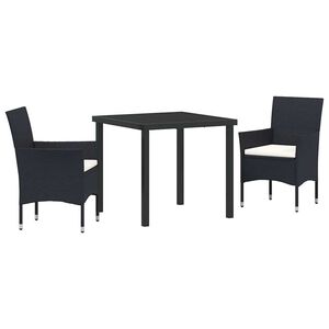vidaXL Conjunto de Comedor de Jard&iacute;n 5 pcs Marr&oacute;n rat&aacute;n sint&eacute;tico