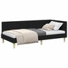 vidaXL Estructura de cama en esquina Negro 80 cm x 200 cm Terciopelo