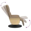 vidaXL Sill&oacute;n reclinable masaje reposapi&eacute;s cuero sint&eacute;tico capuchino