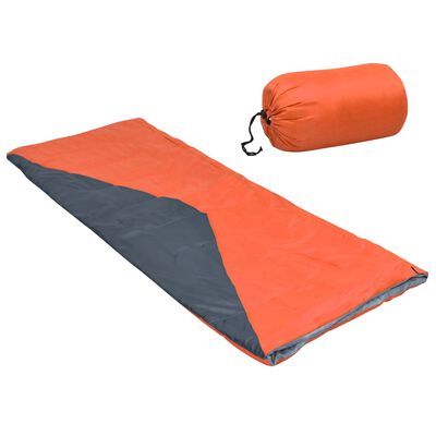 vidaXL Sacos de dormir de sobre ligero 2 piezas naranja 1100 g 10°C